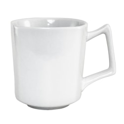 International Tableware Quad Square Mugs, 11 Oz, European White, Case Of 36 Mugs