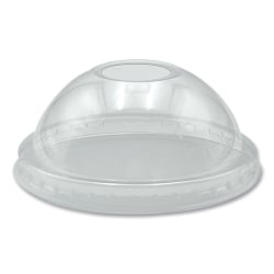 Boardwalk® PET Cold Cup Dome Lids, Fits 9 Oz To 10 Oz PET Cups, Clear, Pack Of 100 Lids