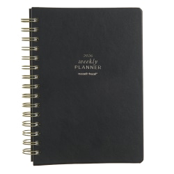 2026 Russell & Hazel Weekly Planner, 6" x 8", Black, January To December, 105855