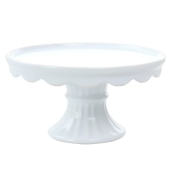 Martha Stewart Patterson Cake Stand, 10", White