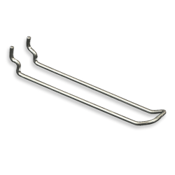 Azar Displays Galvanized Metal Safety Loop Hooks, 6" x 1", Pack Of 50 Hooks