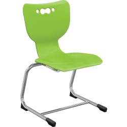 MooreCo Hierarchy Armless Cantilever Chair, 16" Seat Height, Green
