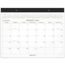 2024 AT-A-GLANCE® 2-Color Monthly Desk Pad Calendar, 21-3/4" x 17", January To December 2024, GG250000
