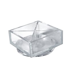 Azar Displays Pencil Holders, 5"H x 5"W x 5"D, Clear, Pack Of 2 Holders