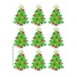 Eureka Giant Stickers, 1-5/16" x 1-3/4", Christmas Tree, 36 Stickers Per Pack, Set Of 12 Packs
