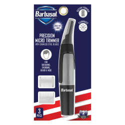 Barbasol LED Micro Precision Ear And Nose Hair Trimmer, Black