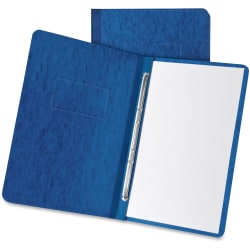 Oxford Letter Recycled Report Cover - 3" Folder Capacity - 8 1/2" x 11" - 2 x Prong Fastener(s) - Dark Blue - 65% Fiber Recycled - 1 Each