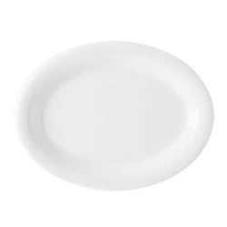 GET Enterprises Oval Platters, 9" x 12", Diamond White, Set Of 12 Platters