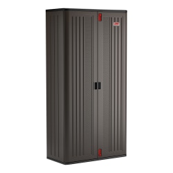 Suncast Commercial Mega Tall Storage Cabinet, 4 Shelves, Gray