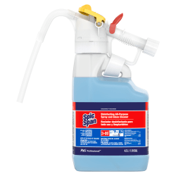 Spic and Span Professional Disinfecting 3-In-1 Dilute 2 Go All-Purpose Spray And Glass Cleaner, 1.18 Gallon, Blue