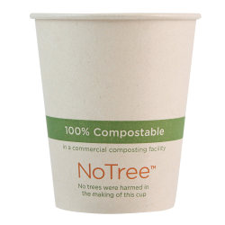 World Centric NoTree Paper Hot Cups, 6 Oz, Natural, Pack Of 1,000 Cups