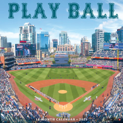 2025 Willow Creek Press Sports Monthly Wall Calendar, 12" x 12", Play Ball, January To December, 44483