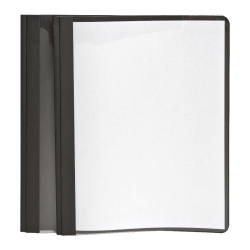 Oxford® Clear-Front Report Covers, 8 1/2" x 11", Black, Pack Of 25