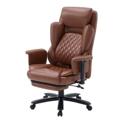 Bestier Ergonomic Faux Leather High-Back Executive Office Chair, Brown