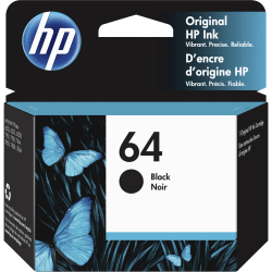 HP 64 Black Ink Cartridge, N9J90AN