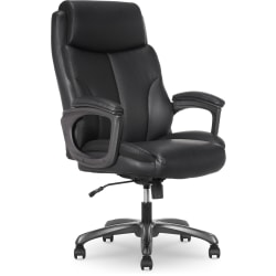 Thomasville® Danvers Ergonomic High-Back Faux Leather Big & Tall Executive Office Chair, Black