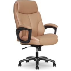 Thomasville® Danvers Ergonomic High-Back Faux Leather Big & Tall Executive Office Chair, Tan