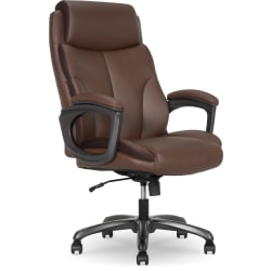 Thomasville® Danvers Ergonomic High-Back Faux Leather Big & Tall Executive Office Chair, Dark Brown