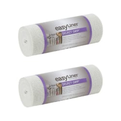 Duck® Brand 1344559 Select Grip EasyLiner Non-Adhesive Shelf And Drawer Liner, 12" x 20', White, Pack Of 2 Rolls