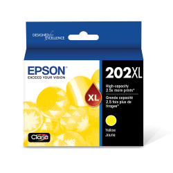 Epson® 202XL Claria® Yellow High-Yield Ink Cartridge, T202XL420-S