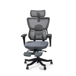 FlexiSpot C7 MAX Ergonomic Foam Seat Office Chair with Footrest, Gray