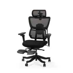 Flexispot C7 MAX Ergonomic Chair Foam & Mesh With Footrest, Black color
