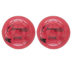 Champion Sports Extreme Soccer Balls, Size 5, Red, Pack Of 2 Balls