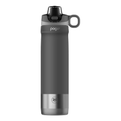 Pogo Insulated Stainless Steel Water Bottle, 20 Oz, Gray