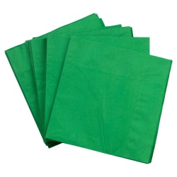 JAM PAPER Medium Lunch Napkins - 6 1/2 x 6 1/2 - Green - 40/Pack