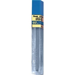 Pentel® Super Hi-Polymer Lead Refills, Medium Point, 0.7 mm, 2H Hardness, Tub Of 12 Refills