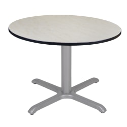 Regency Cain Round X-Base Breakroom Table, 29"H x 48"W x 48"D, Maple/Gray