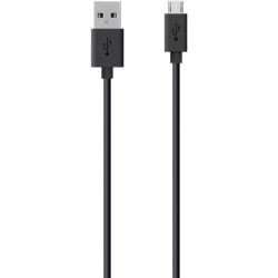 Belkin MIXIT&uarr; Micro USB ChargeSync Cable F2CU012bt2M-BLK - 6.56 ft USB Data Transfer/Power Cable for Smartphone - First End: 1 x 4-pin USB Type A - Male - Second End: 1 x 5-pin Micro USB Type B - Male - Black