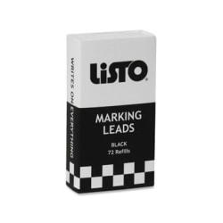 Listo Marking Pencil Refills - Black Lead - 72 / Box
