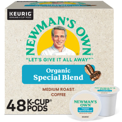 Newman's Own Organics Special Blend Keurig Single-Serve K-Cup Pods, Medium Roast, Box Of 48 Pods