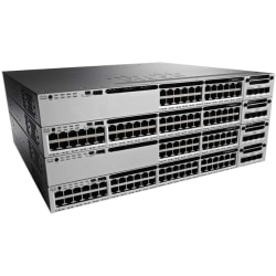 Cisco Catalyst WS-C3850-24U Ethernet Switch - 24 Ports - Manageable - Gigabit Ethernet - 10/100/1000Base-T - 2 Layer Supported - 84.97 W Power Consumption - 800 W PoE Budget - Twisted Pair - 1U High - Rack-mountable, Desktop - Lifetime Limited Warranty