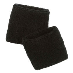 Ergodyne Chill-Its 6500 Wrist Sweatbands, Black, Pack Of 24 Sweatbands