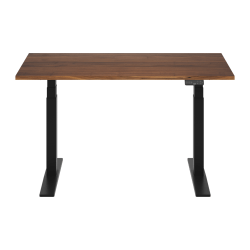 FlexiSpot E7 Commercial 55"W Electric Adjustable Height Standing Desk, Black Walnut Top/Black Base