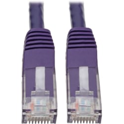 Tripp Lite Cat6 Cat5e Gigabit Molded Patch Cable RJ45 M/M 550MH Purple 50ft 50' - 1x RJ-45 Male Network - N200050PU