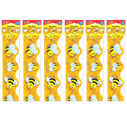 Trend Terrific Trimmers, Busy Bees, 39' Per Pack, Set Of 6 Packs