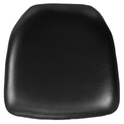 Flash Furniture Chiavari Chair Cushion, Hard Vinyl, 2"H x 15-1/2"W x 15-1/2"D, Black