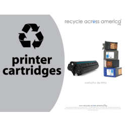Recycle Across America Ink And Toner Cartridges Standardized Recycling Labels, CART-8511, 8 1/2" x 11", Gray