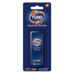 TUMS Ultra Tablets, Assorted Berries, Pack Of 12 Tablets