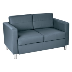 Office Star Pacific Fabric Loveseat, 29-1/2"H x 51-1/2"W x 30-1/2"D, Dillon/Chrome