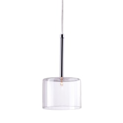 Zuo Modern® Storm Ceiling Lamp, 5-1/2"W, Clear Glass Shade, Chrome Base