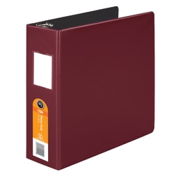 Wilson Jones® Heavy-Duty 3-Ring Binder, 3" D-Rings, 42% Recycled, Dark Red