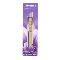 Lifelines Pen Diffuser, With 4-Scent Cartridge, Fine Point, 1.0 mm, Purple Barrel, Black Ink, In Bloom