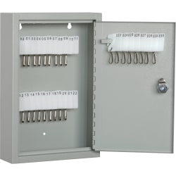 SKILCRAFT® 90-Key Locking Steel Key Cabinet, 17-1/4"H x 14"W x 3-1/4"D, 20% Recycled, Gray