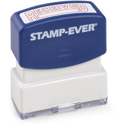 Trodat Pre-inked RECEIVED Stamp - Text Stamp - RECEIVED - 1.69" Impression Wx0.56" Impression L - 50000 Impression(s) - Red - TAA Compliant - 5962
