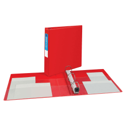 Avery® Heavy-Duty 3-Ring Binder With Locking One-Touch EZD™ Rings, 1 1/2" D-Rings, 54% Recycled, Red