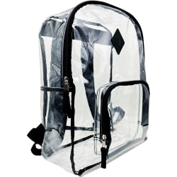 Sparco Carrying Case (Backpack) Multipurpose, Clear, Polyvinyl Chloride (PVC), 420D Oxford Body, 17"H x 12"W x 5"D, 61617